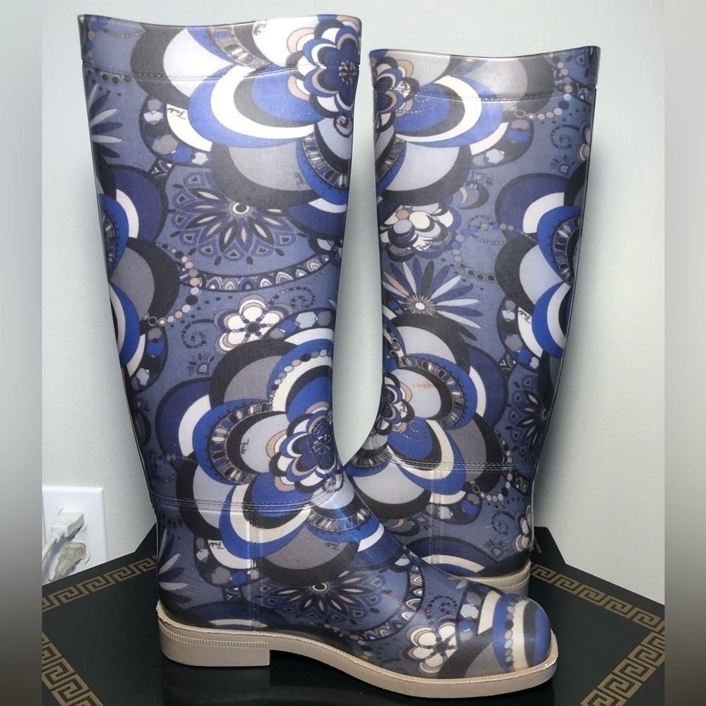 Emilio Pucci Rain Boots Women's Size 37 (7) - Picture 5 of 9